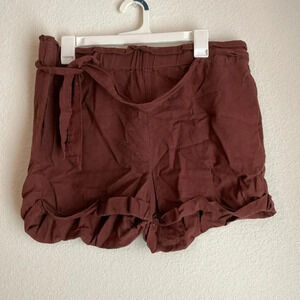 Charlotte Russe women’s brown linen shorts size XL